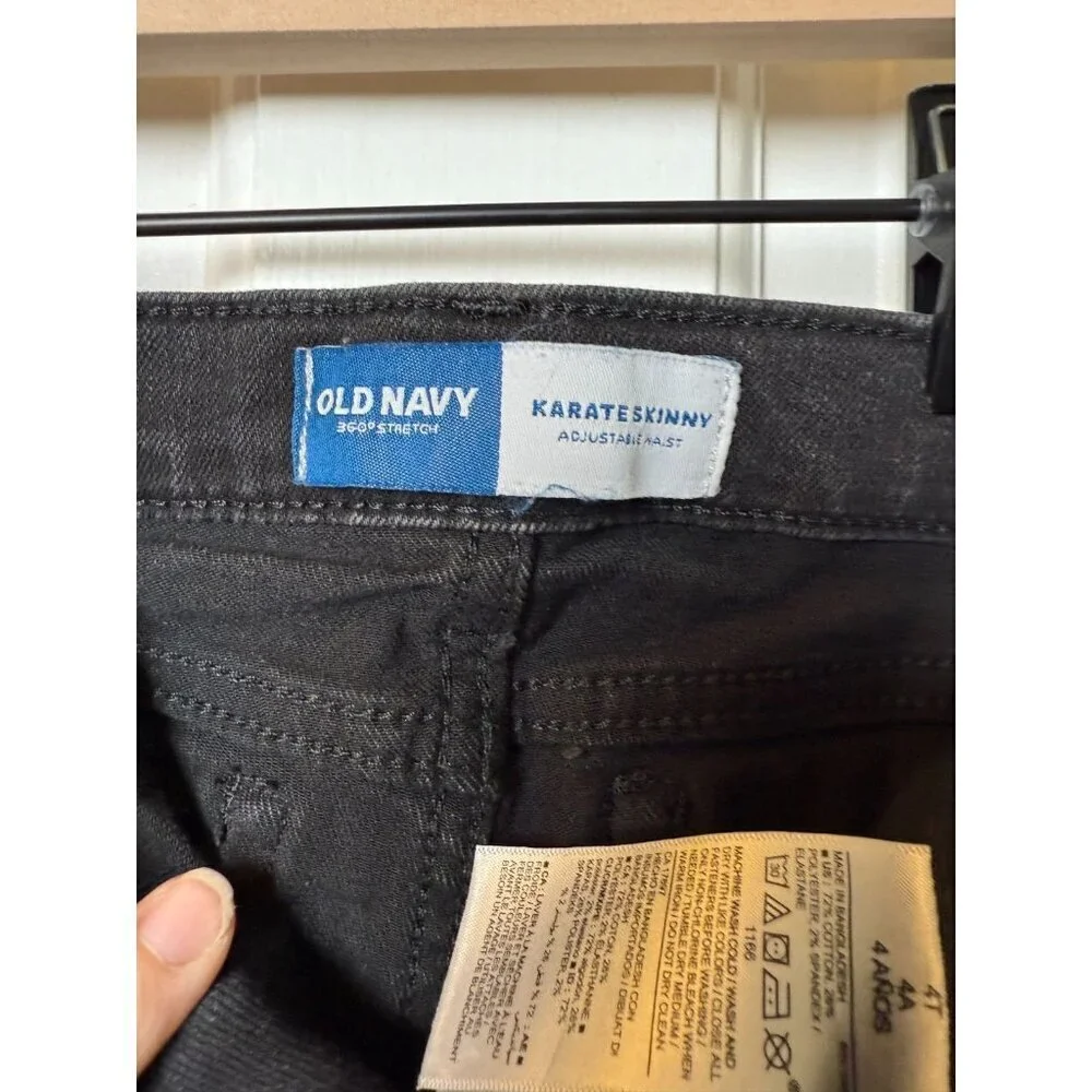 Old Navy Boy's Karate Skinny Black Skinny Jeans Size 4T